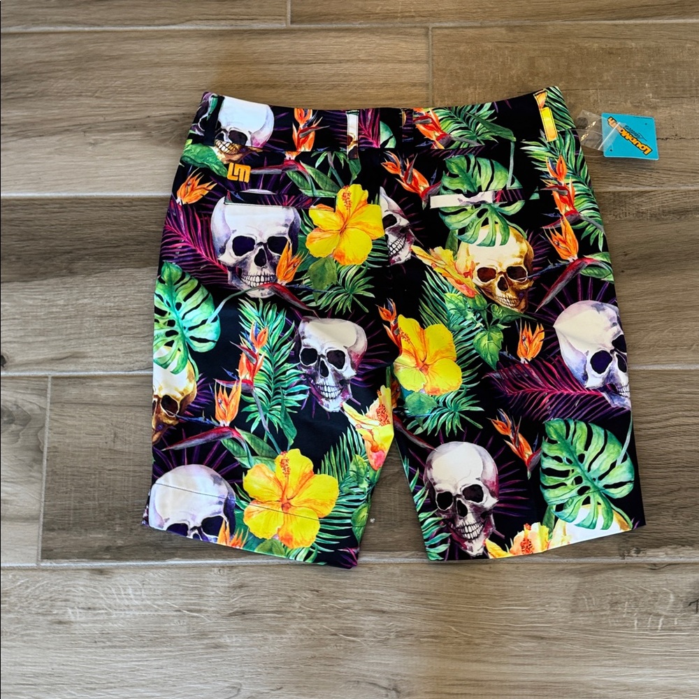 NWT Loudmouth 8 Skull Grotto stretch tech shorts - Picture 4 of 4